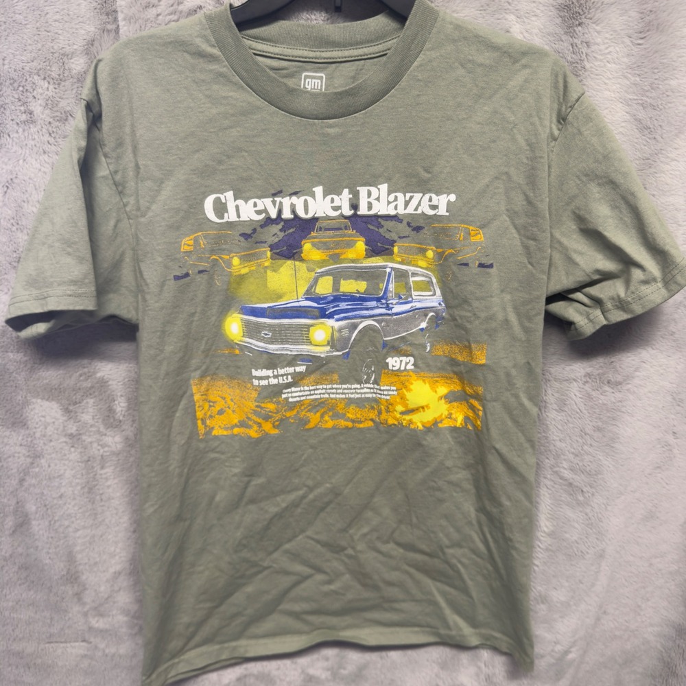 GM Official Chevrolet Blazer 1972 Graphic T Shirt Mens‎ M/M Olive Green